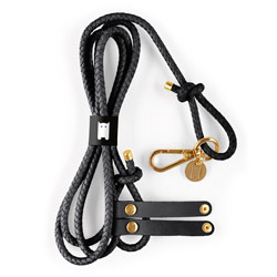 Carry Case Puhelimen Kuoret Leather Strap black/gold